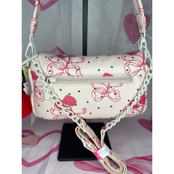 Betsey Johnson Pink bow Cherry Shoulder Bag and Wallet - Picture 5 of 9